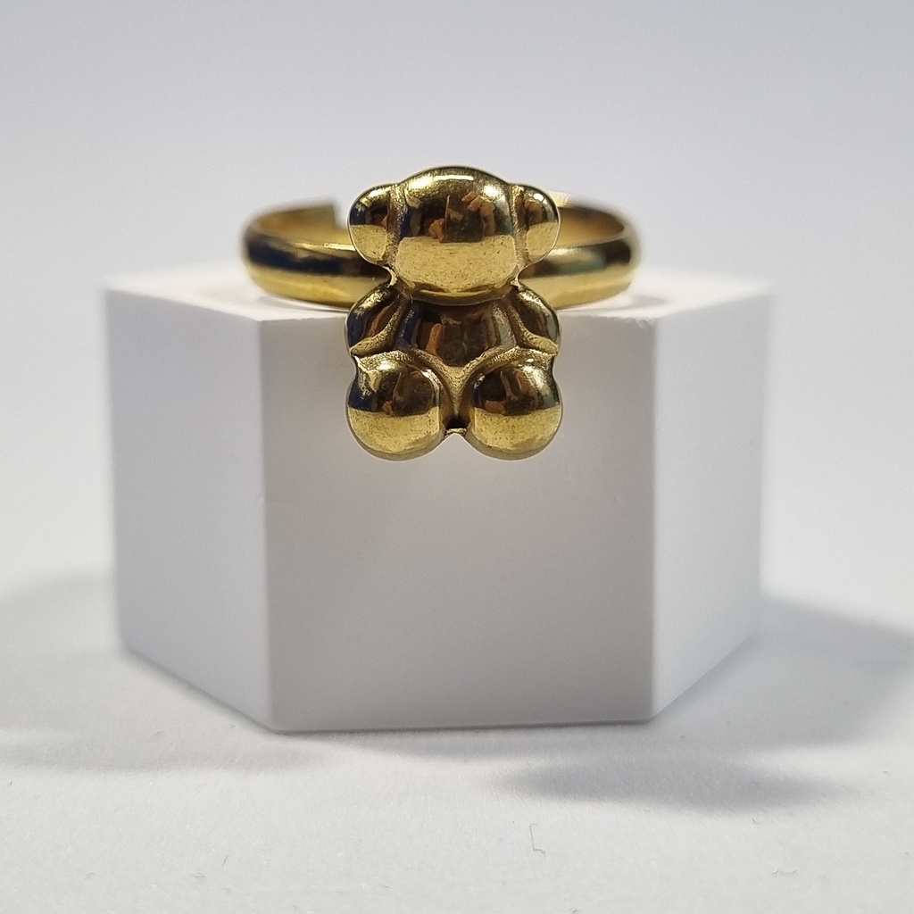 Anillo dorado osito