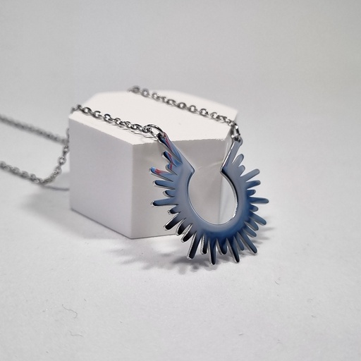 Colgante sol plateado